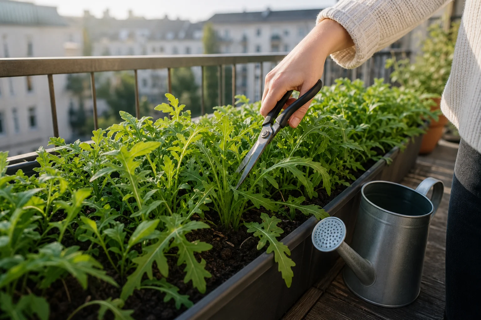 Rucola anbauen, Balkon nutzen und richtig schneiden